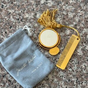Judith Lieber mirror comb and pouch set